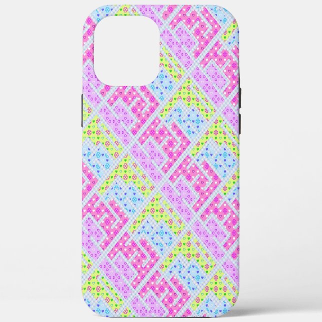Cute colourful girly geometric graffiti patterns Case-Mate iPhone case (Back)