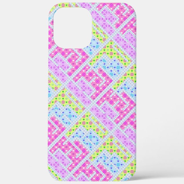 Cute colourful girly geometric graffiti patterns Case-Mate iPhone case (Back)