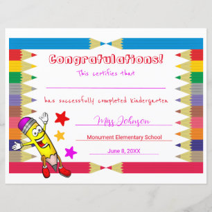 Cute & Colourful Graduate Certificate for Kids