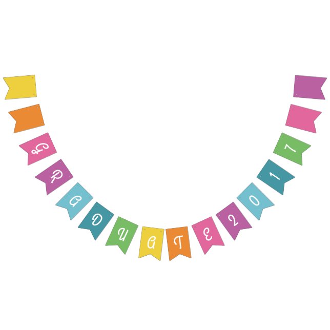 Cute Colourful Graduation Bunting (All)