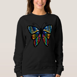 Cute Colourful Graphic For Women Ladies Monarch Bu Sweatshirt