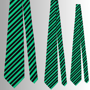 Cute Colourful Green Stripes Pattern          Tie