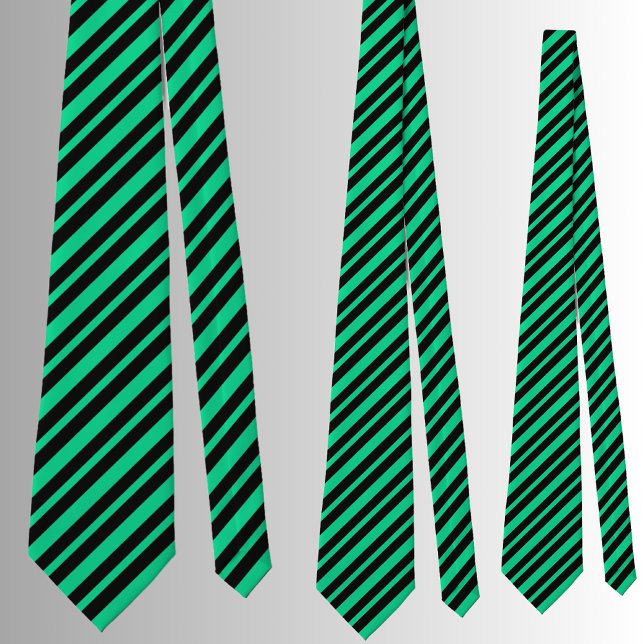 Cute Colourful Green Stripes Pattern          Tie (Creator Uploaded)