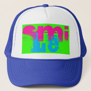 cute colourful grunge SMILE lettering Trucker Hat