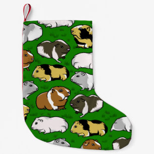 Cute colourful guinea pigs small christmas stocking