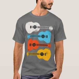Cute Colourful Guitar Illustration Guitar Player T-Shirt