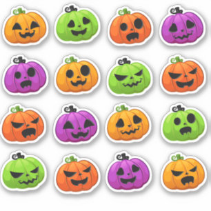 Cute colourful halloween pumpkins