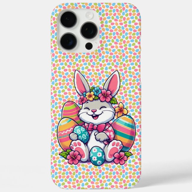 Cute,  & colourful Hawaiian/tropical Easter bunny Case-Mate iPhone Case (Back)