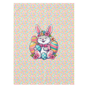 Cute, & colourful Hawaiian/tropical Easter bunny Tablecloth