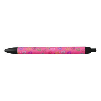 Cute Colourful Heart Black Ink Pen