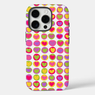 Cute Colourful Heart Pastel Valentine Love Pattern iPhone 16 Pro Case