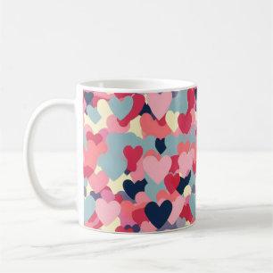 Cute Colourful Heart Pattern Coffee Mug
