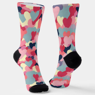 Cute Colourful Heart Pattern Socks