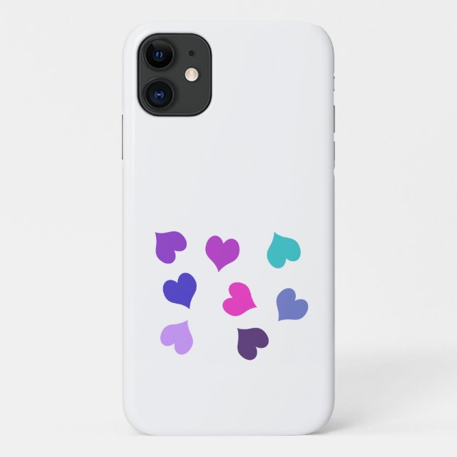 Cute colourful hearts Case-Mate iPhone case (Back)