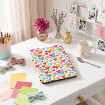 Cute Colourful Hearts Love On White