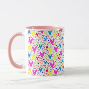 Cute colourful hearts pattern Case-Mate iPhone cas Mug