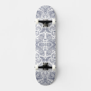 Cute colourful hearts pattern skateboard