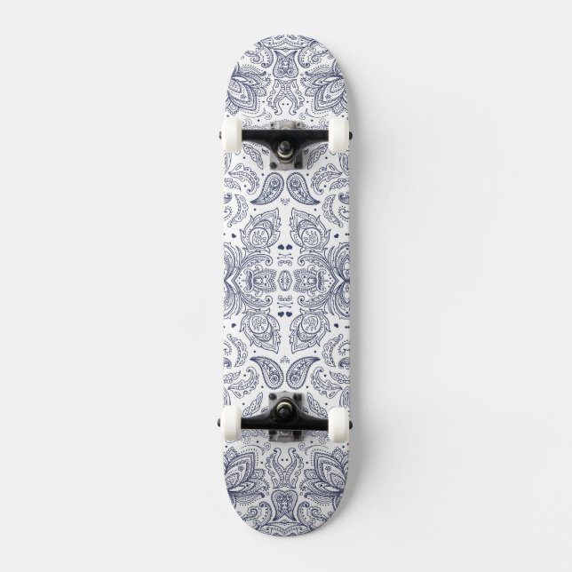 Cute colourful hearts pattern skateboard (Front)