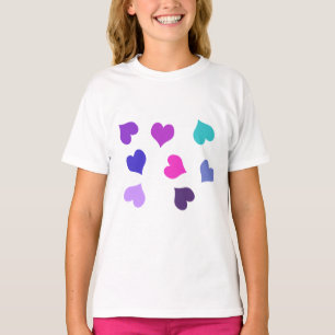 Cute colourful hearts T-Shirt