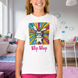 Cute Colourful Hip Hop Easter Bunny with Sunglasse T-Shirt