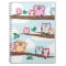 Cute Colourful Hipster Owls on Branches