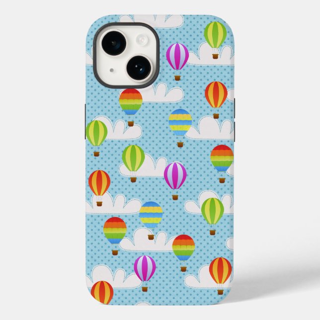 Cute Colourful Hot Air Balloons Pattern Case-Mate iPhone Case (Back)