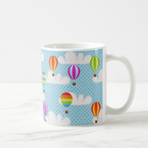 Cute Colourful Hot Air Balloons Pattern Coffee Mug