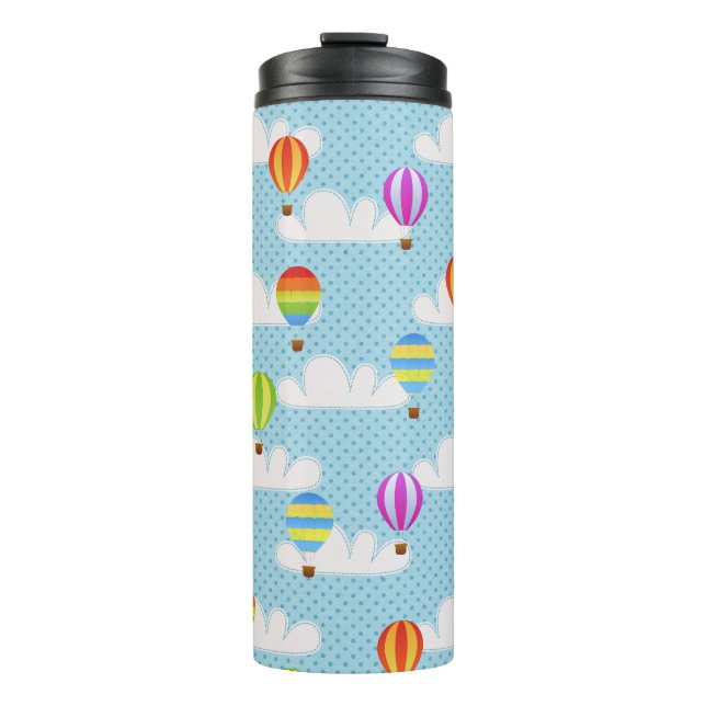 Cute Colourful Hot Air Balloons Pattern Thermal Tumbler (Front)
