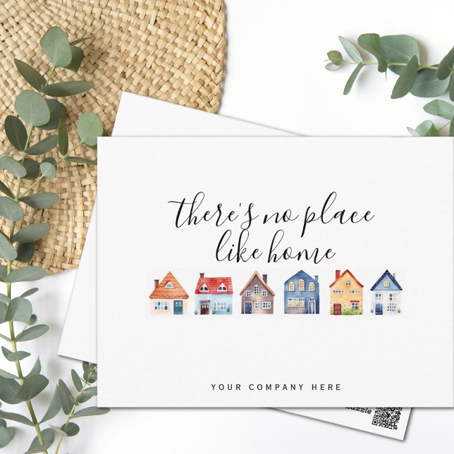 Cute Colourful Houses Real Estate Farming Marketin Postcard (Creator Uploaded)