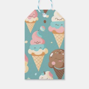 Cute colourful ice cream  gift tags