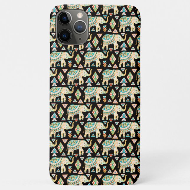 Cute colourful indian elephants pattern Case-Mate iPhone case (Back)