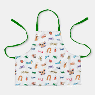 Cute Colourful Insect Pattern Apron