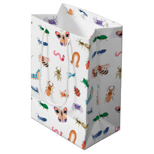 Cute Colourful Insect Pattern Medium Gift Bag