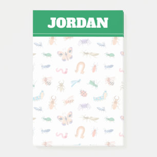 Cute Colourful Insect Pattern Post-it Notes