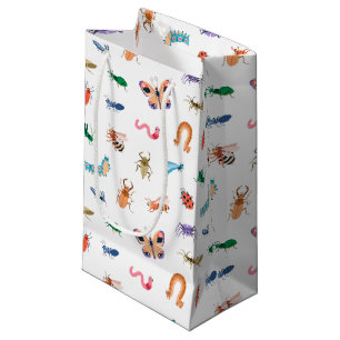Cute Colourful Insect Pattern Small Gift Bag