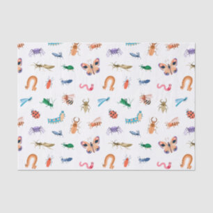 Cute Colourful Insect Pattern Tissue Paper