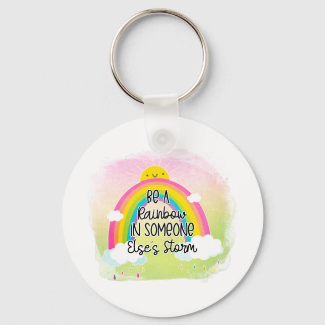 Cute & Colourful Inspirational Key Ring (Front)