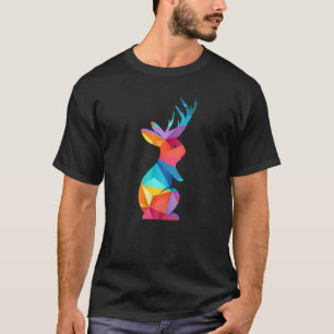 Cute Colourful Jackalope Fun Cute Rabbit Animal G T-Shirt