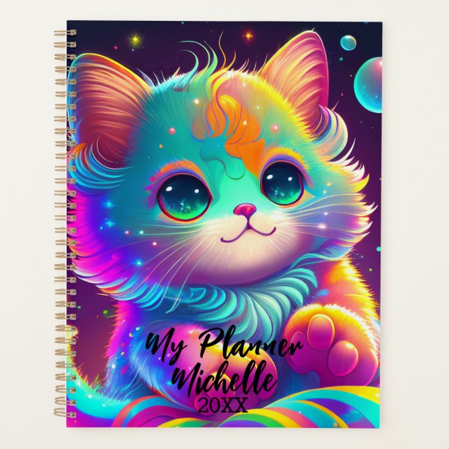 Cute Colourful Kitten Planner (Front)