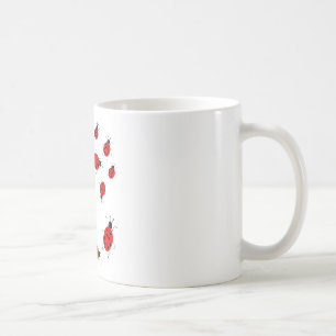 Cute colourful ladybugs clip art coffee mug