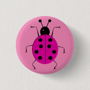 Cute colourful ladybugs ,lucky charm 3 cm round badge