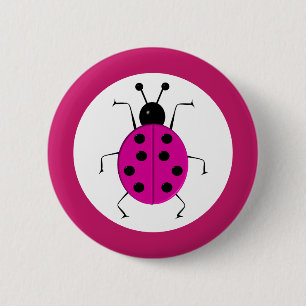 Cute colourful ladybugs ,lucky charm 6 cm round badge