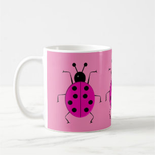 Cute colourful ladybugs ,lucky charm coffee mug