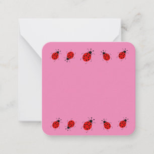 Cute colourful ladybugs ,lucky charm personalised card