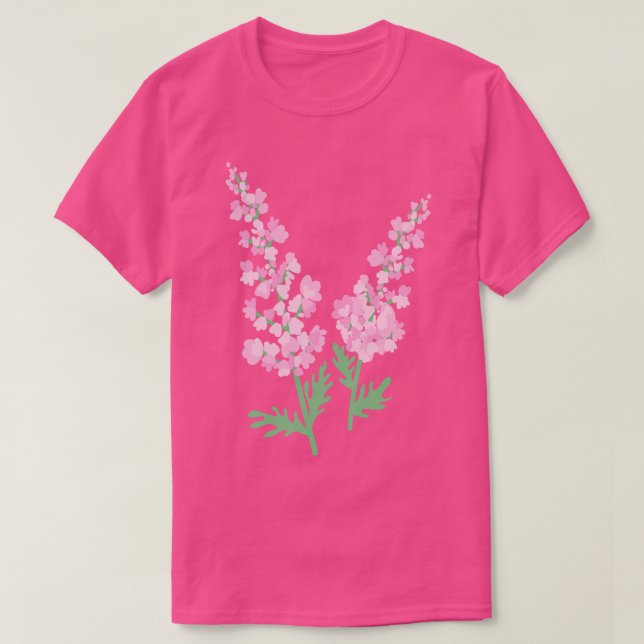 Cute Colourful Lavender T-Shirt (Design Front)