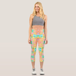 Cute colourful leaves pattern golf head cover capri leggings