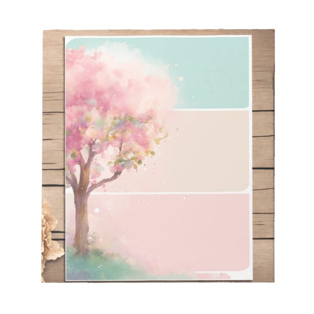 Cute Colourful Light pink Notepad (Front)