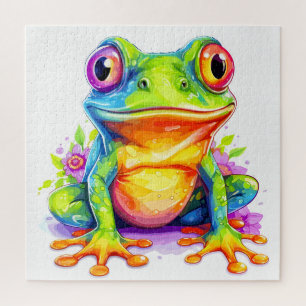 Cute Colourful Little Froggie Jigsaw Puzzle