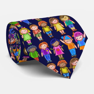 Cute Colourful Little Happy Kawaii Kids Tie