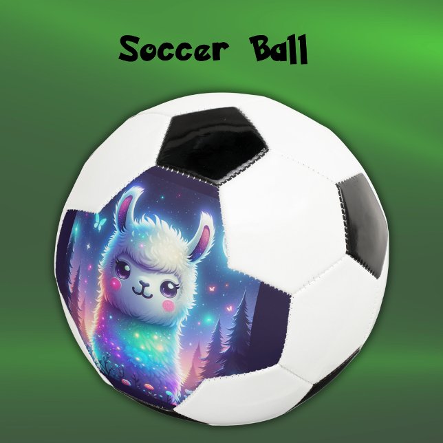 Cute Colourful Llama Holographic | Football (Creator Uploaded)